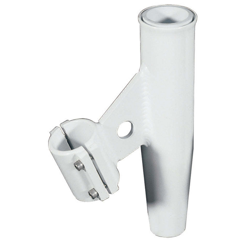 Lee's Clamp-On Rod Holder - White Aluminum - Vertical Mount - Fits 2.375in O.D Pipe | SendIt Sailing