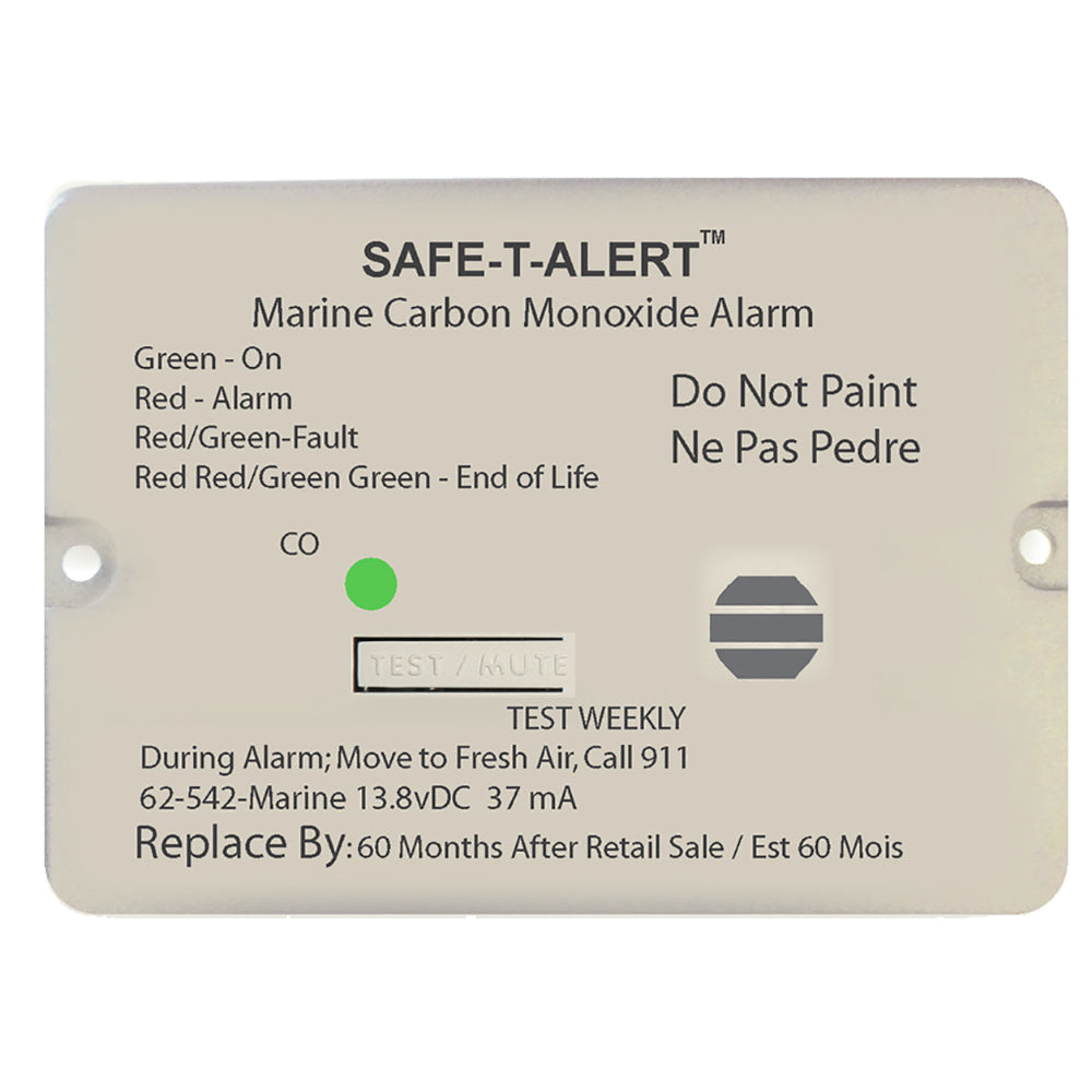 Safe-T-Alert 62 Series Carbon Monoxide Alarm - 12V - 62-542-Marine - Flush Mount - White | SendIt Sailing