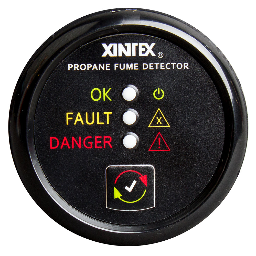 Fireboy-Xintex Propane Fume Detector with Plastic Sensor - No Solenoid Valve - Black Bezel Display | SendIt Sailing