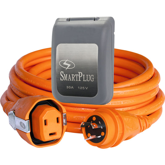 SmartPlug 30 AMP SmartPlug/Twist Type Cordset with Grey Inlet Cover- 50ft | SendIt Sailing