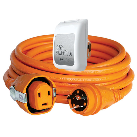 SmartPlug 30 AMP SmartPlug/Twist Type Cordset with White Inlet Cover- 50ft | SendIt Sailing