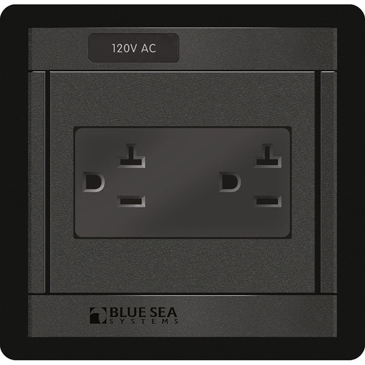 Blue Sea 1479 360 Panel - 120V AC DUal Outlet | SendIt Sailing