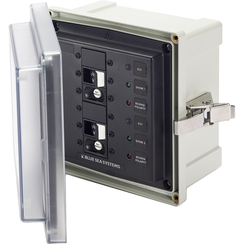 Blue Sea 3117 - SMS Panel Enclosure with 2 ELCI (30A) - 120V AC | SendIt Sailing