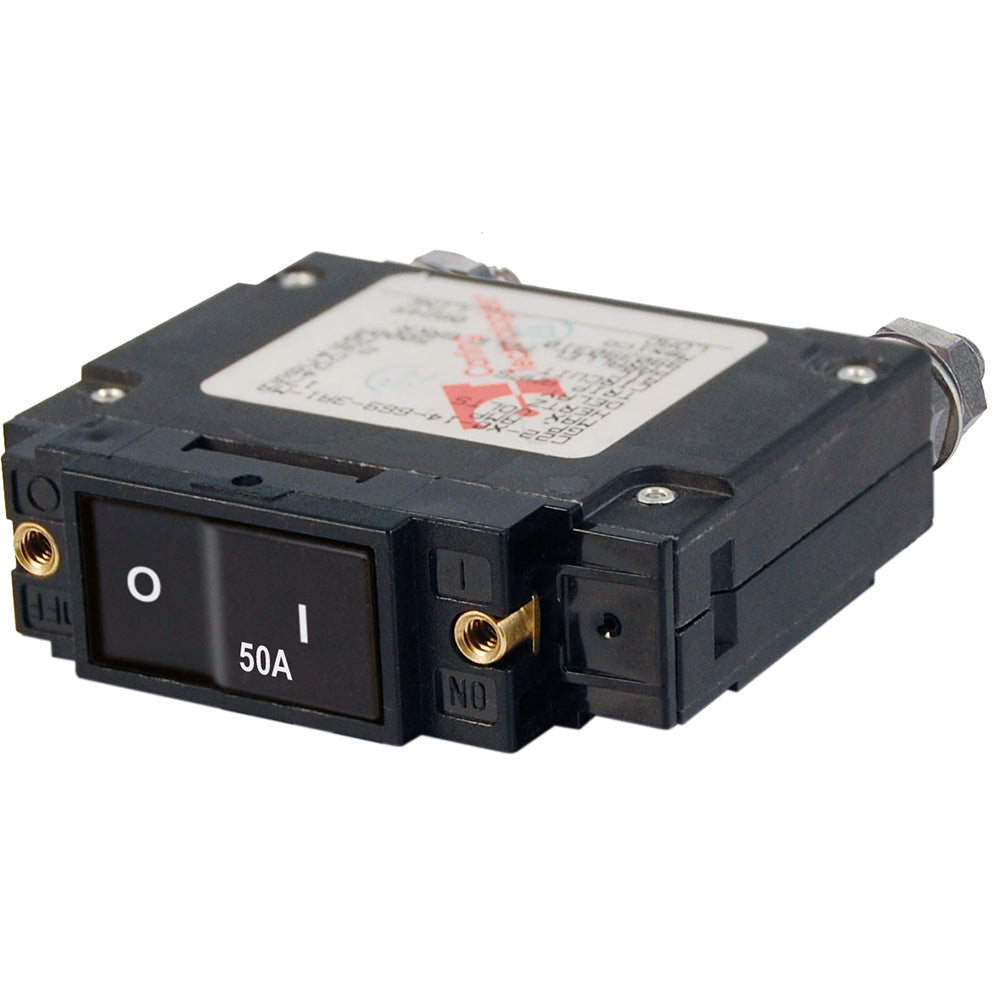 Blue Sea 7546 C-Series Flat Rocker Circuit Breaker - Single Pole - 50A | SendIt Sailing
