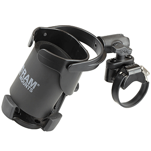 RAM Mount Level CupXL Low Profile Mount with Large Strap Clamp Base | SendIt Sailing