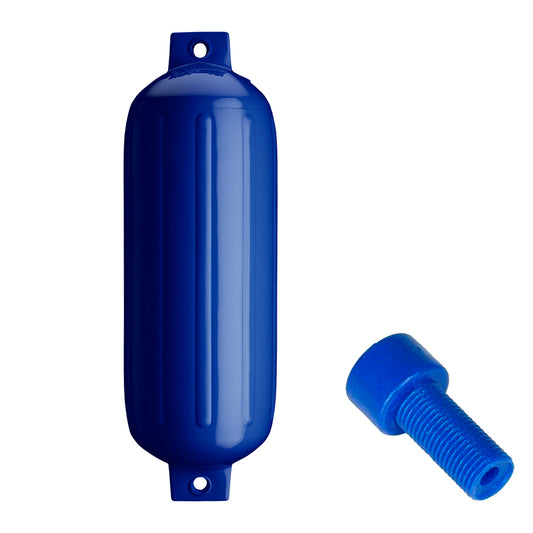 Polyform G-5 Twin Eye Fender 8.8in x 26.8in - Cobalt Blue with Adapter | SendIt Sailing