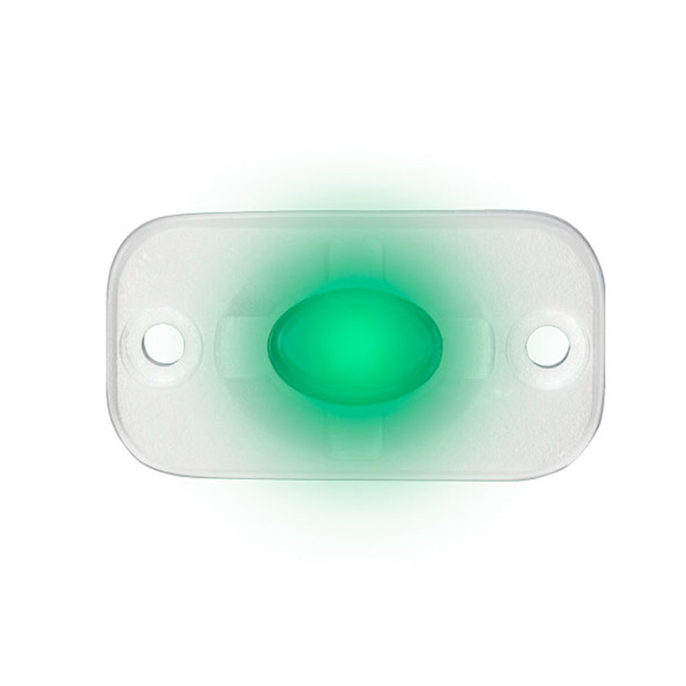 HEISE Marine Auxiliary Accent Lighting Pod - 1.5in x 3in - White/Green | SendIt Sailing