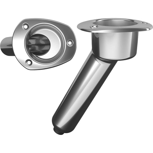 Mate Series Stainless Steel 30 degree Rod and Cup Holder - Drain - Oval Top | SendIt Sailing