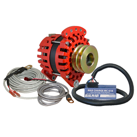 Balmar Alternator 3.15in Dual Foot Saddle Dual V Pulley Regulator Temp Sensor - 170A Kit - 12V | SendIt Sailing