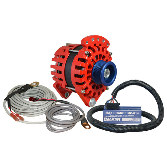Balmar Alternator 3.15in Dual Foot Saddle J10 Serpentine Pulley Regulator Temp Sensor - 170A Kit - 12V | SendIt Sailing