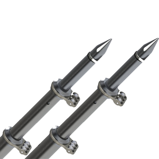 TACO 18&ft Deluxe Outrigger Poles with Rollers - Silver/Black | SendIt Sailing
