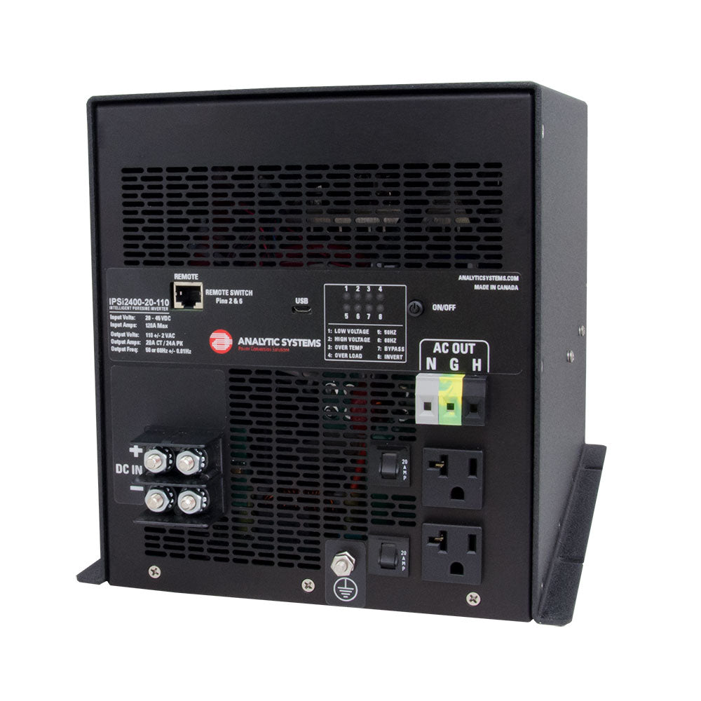 Analytic Systems AC Intelligent Pure Sine Wave Inverter, 2400W, 20-40V In, 110V Out | SendIt Sailing