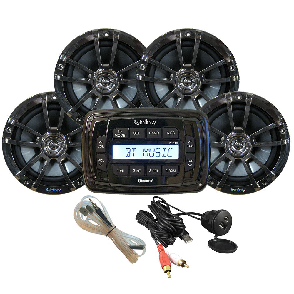 Infinity MPK250 Package with Four (4) Chrome INF622 Speakers | SendIt Sailing