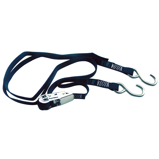 Rod Saver Stainless Steel Ratchet Gunwale Tie-Down - 1in x 13ft | SendIt Sailing