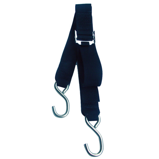 Rod Saver Stainless Steel Roller Buckle Gunwale Tie-Down - 2in x 10ft | SendIt Sailing