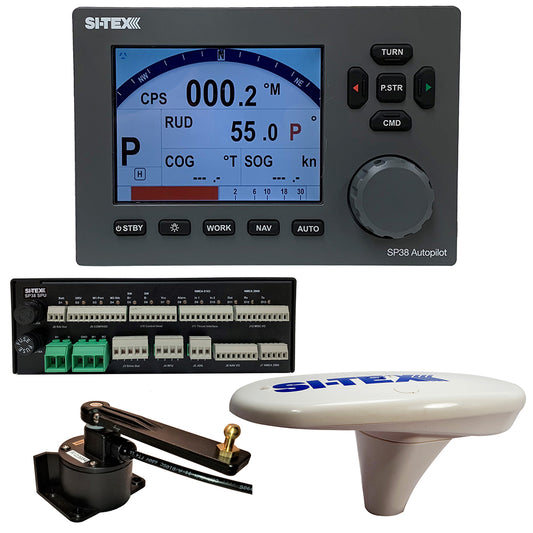 Si-Tex SP38-18 Autopilot Core Pack Including Compact GPS Compass and RotaryFeedback, No Pump | SendIt Sailing