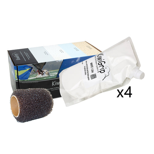 KiwiGrip 4 - 1 Liter Pouches - White with 4in Roller | SendIt Sailing