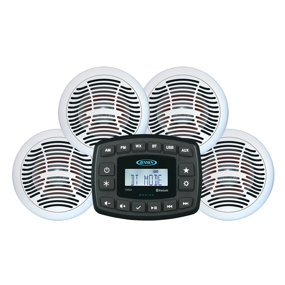Jensen JMS4SPKG Stereo and 6.5in Speaker Package | SendIt Sailing