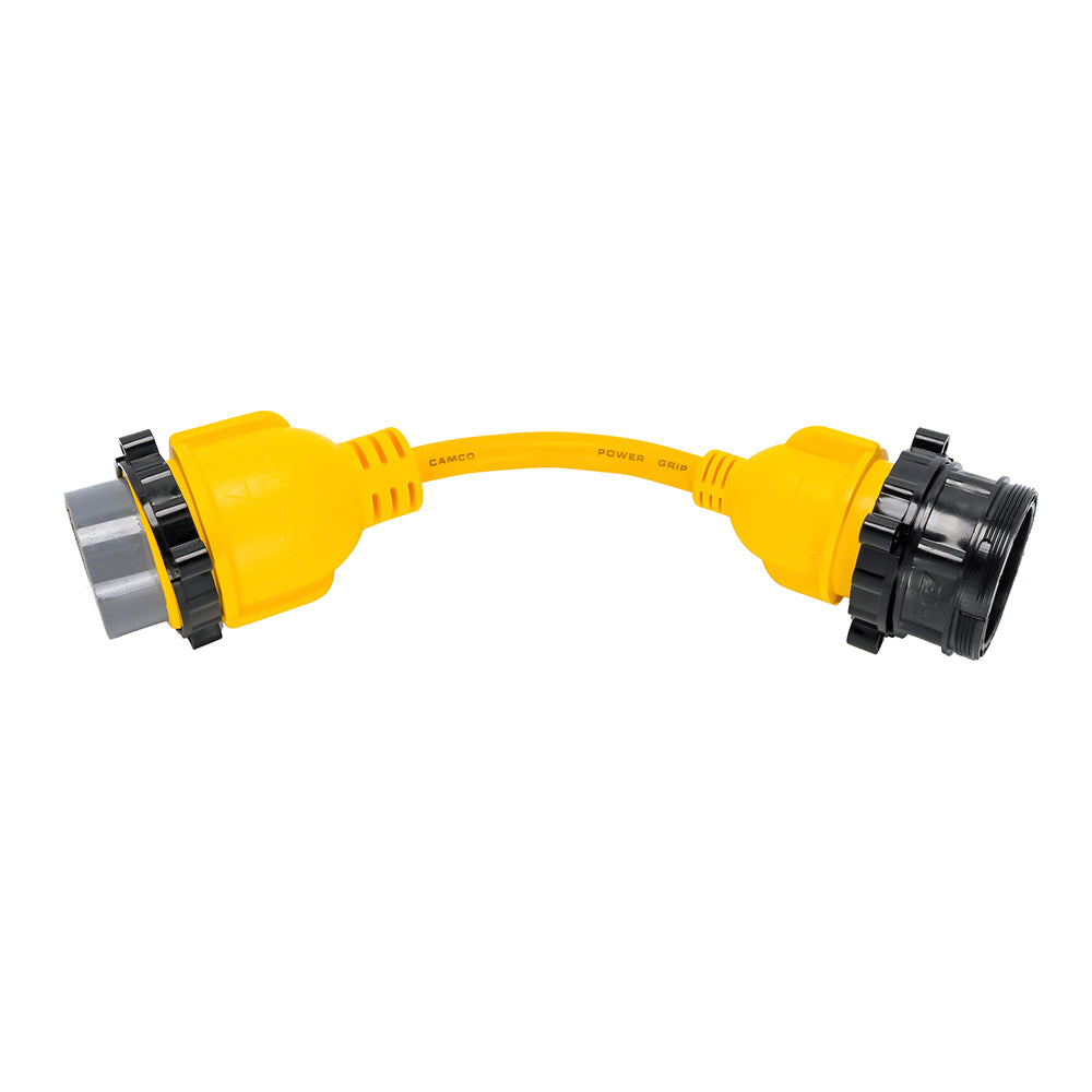 Camco 50AM/30AF Power Grip Marine 12in Locking Adapter -  Male/Female Adapter | SendIt Sailing