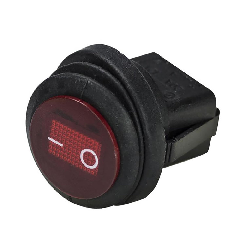 HEISE Rocker Switch - Illuminated Red Round - 5-Pack | SendIt Sailing