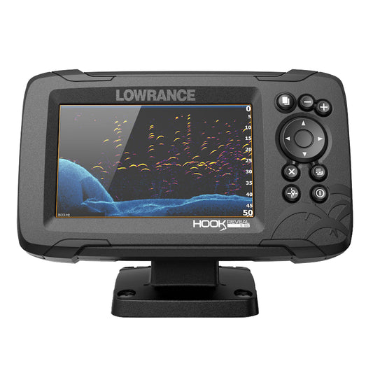 Lowrance HOOK Reveal 5 Chartplotter/Fishfinder with SplitShot Transom Mount Transducer and US Inland Charts | SendIt Sailing