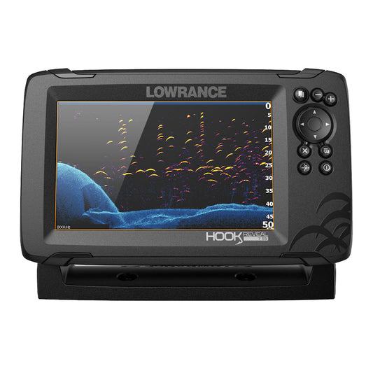 Lowrance HOOK Reveal 7 Chartplotter/Fishfinder with SplitShot Transom Mount Transducer and US Inland Charts | SendIt Sailing