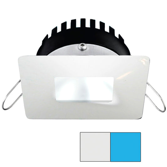 i2Systems Apeiron PRO A506 - 6W Spring Mount Light - Square/Square - Cool White and Blue - White Finish | SendIt Sailing