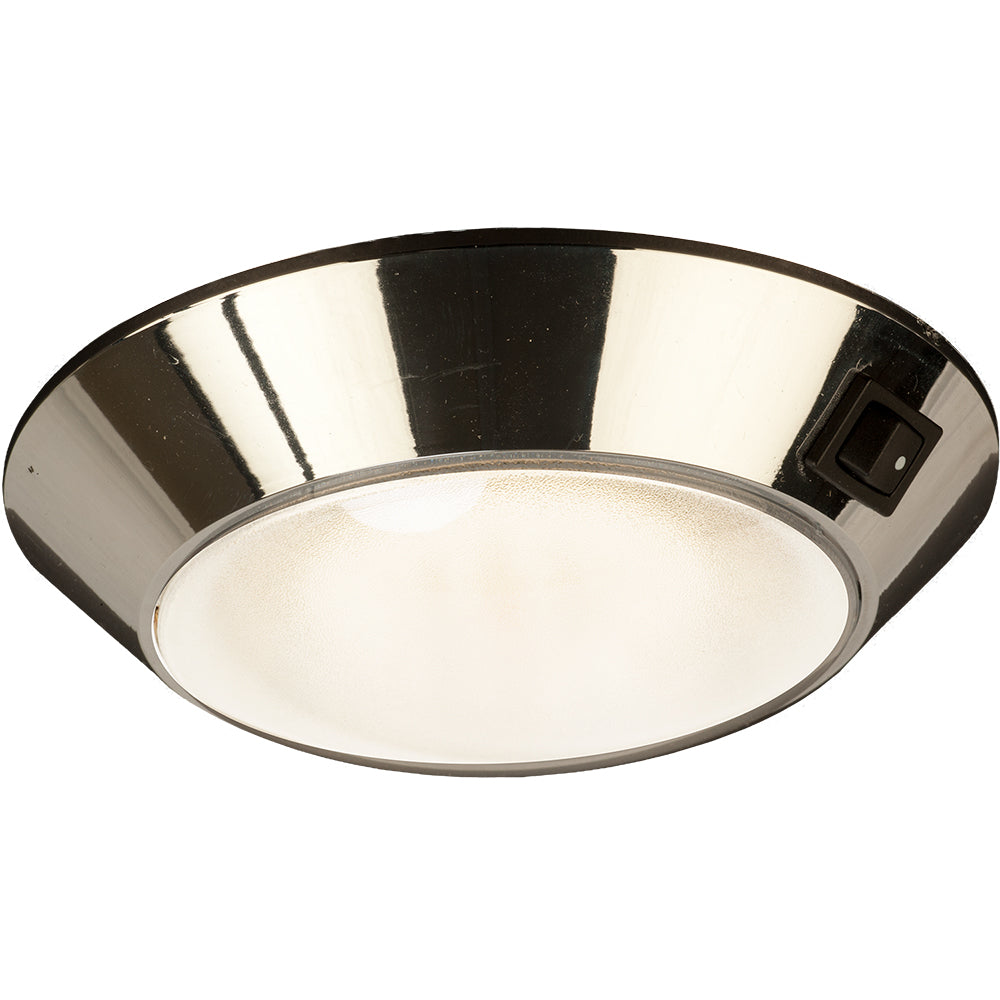 Sea-Dog Chrome Plastic LED Dome Light 4in Day/Night - Clear/Red Bulb | SendIt Sailing
