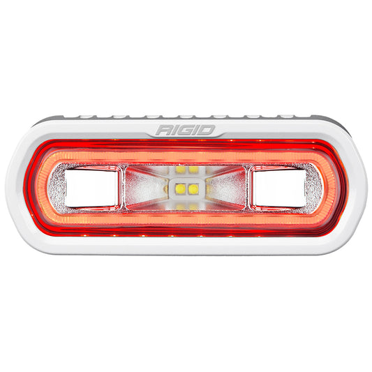 RIGID Industries SR-L Series Marine Spreader Light - White Surface Mount - White Light with Red Halo | SendIt Sailing