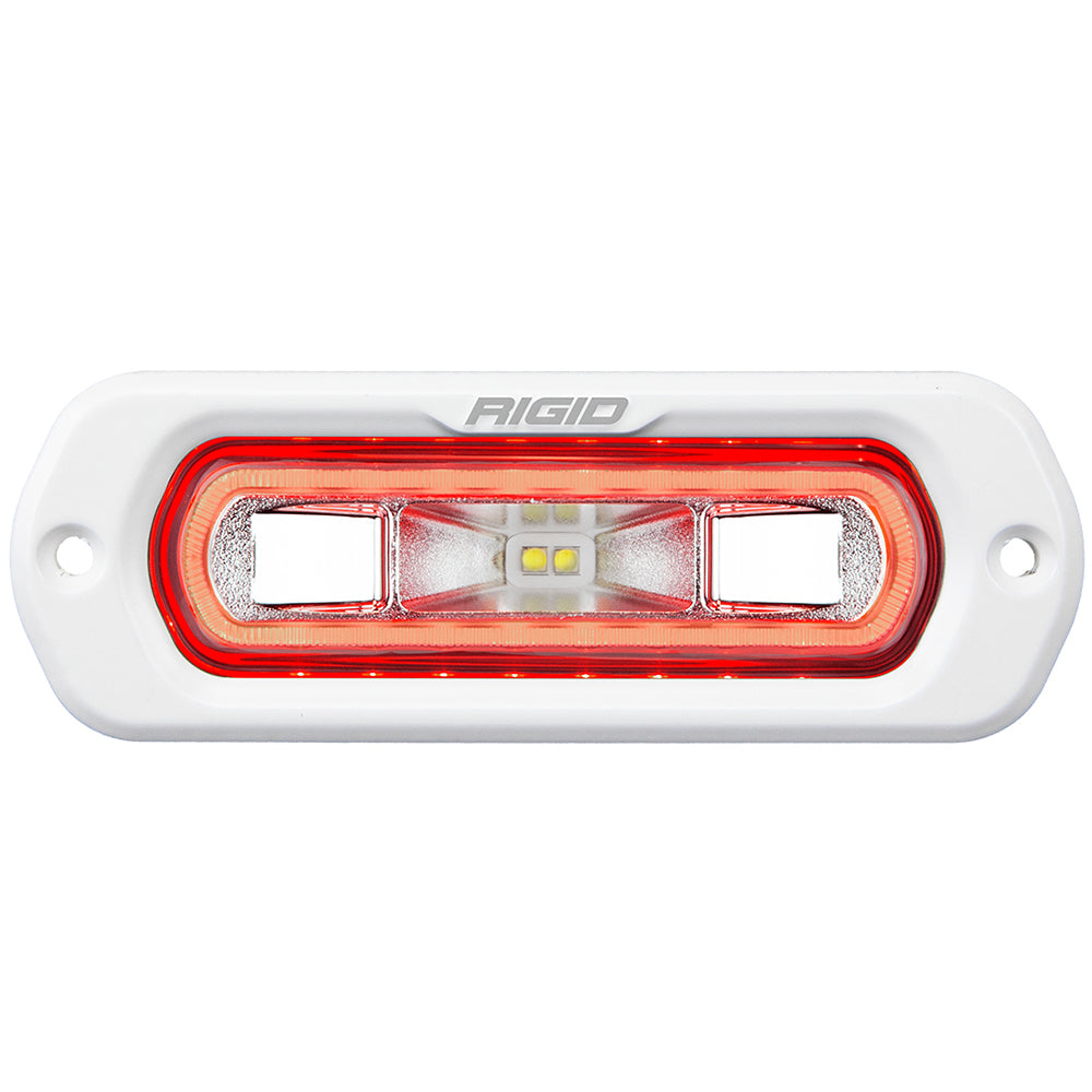RIGID Industries SR-L Series Marine Spreader Light - White Flush Mount - White Light with Red Halo | SendIt Sailing
