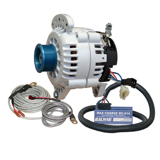 Balmar Alternator 120 AMP Kit 120V 3.15in Dual Foot Saddle J10 Pulley Regulator Temp Sensor | SendIt Sailing