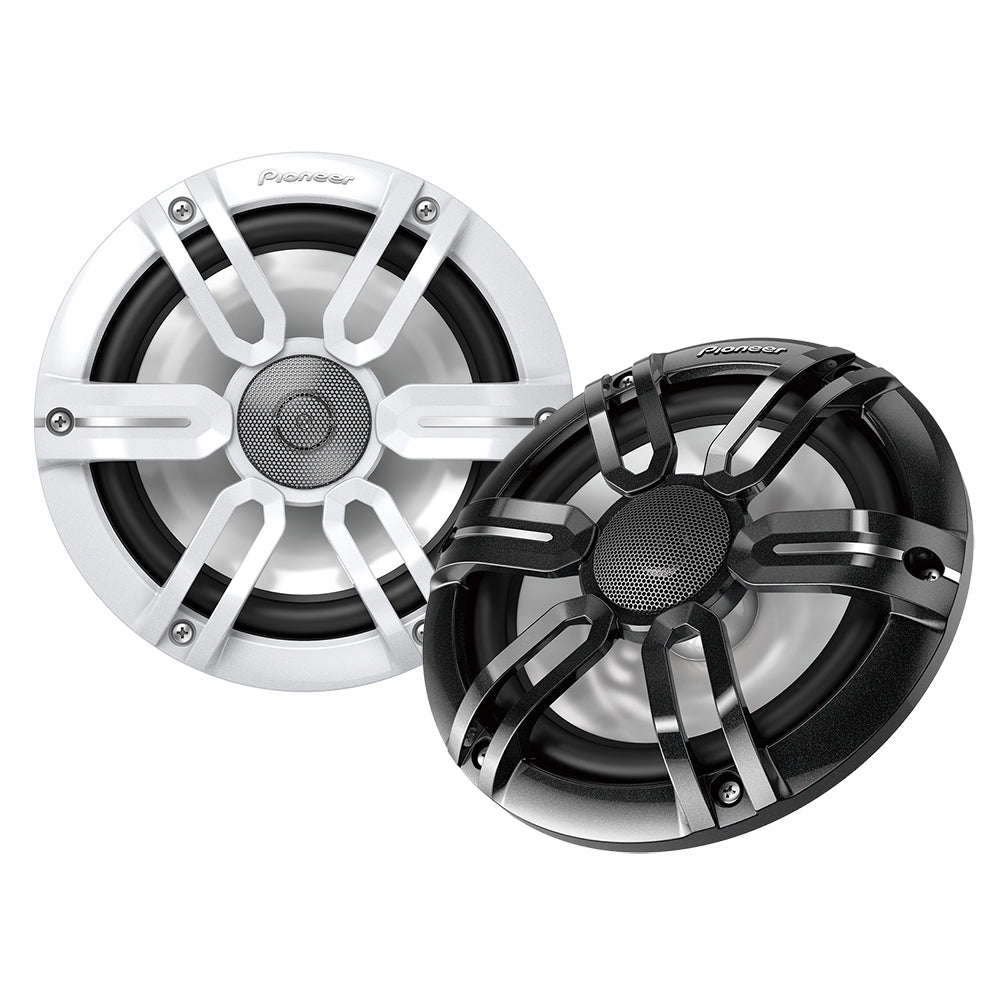 Pioneer 7.7in ME-Series Speakers - Black &amp; White Sport Grille Covers - 250W | SendIt Sailing