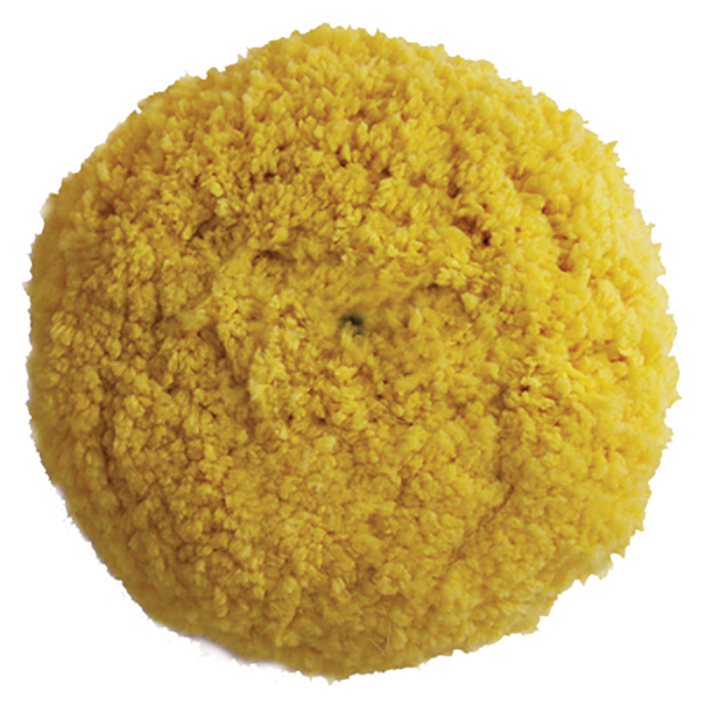 Presta Yellow Blended Wool Medium Cutting Pad - 9in Screw-On Pad | SendIt Sailing