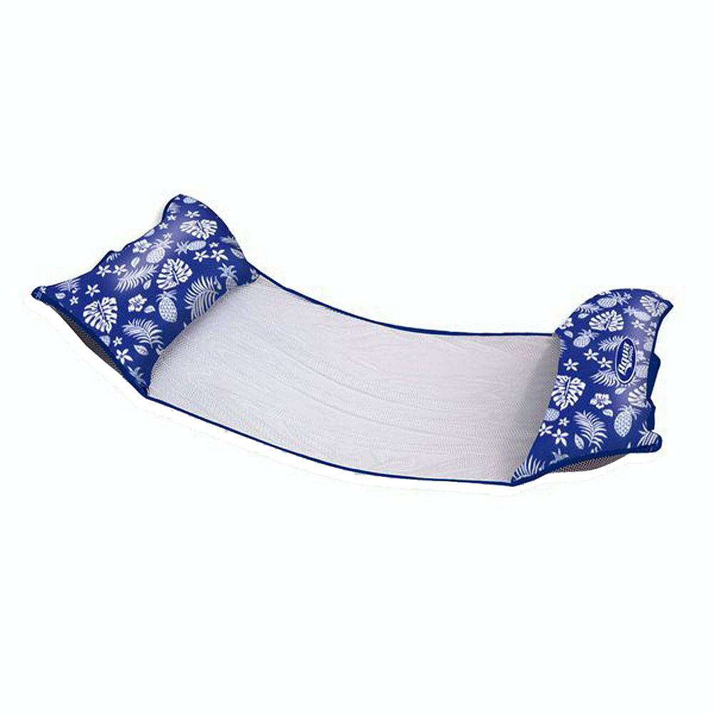 Aqua Leisure 4-In-1 Monterey Hammock Supreme XL 53in x 31.5in - Hibiscus Pineapple Royal Blue | SendIt Sailing