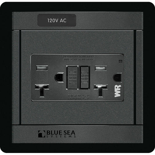 Blue Sea 1499 - 360 Panel - 120V AC GFCI Dual Outlet | SendIt Sailing