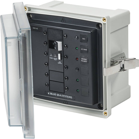Blue Sea 3123 - SMS Panel Enclosure with ELCI (32A) &; 3 Blanks - 230V AC | SendIt Sailing