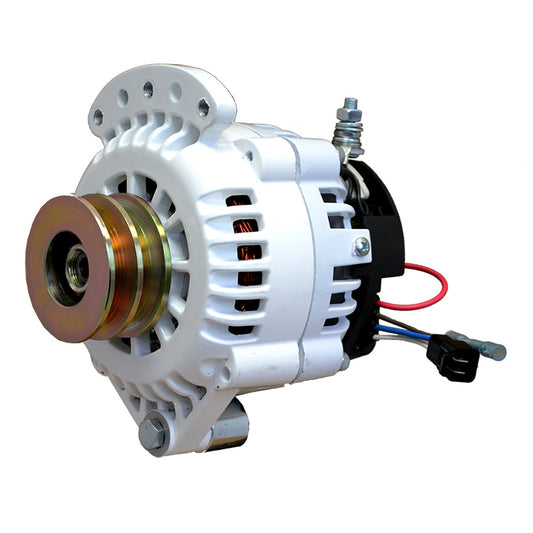 Balmar Alternator 120 AMP 12V 1-2in Single Foot Spindle Mount Dual Vee Pulley with Isolated Ground | SendIt Sailing