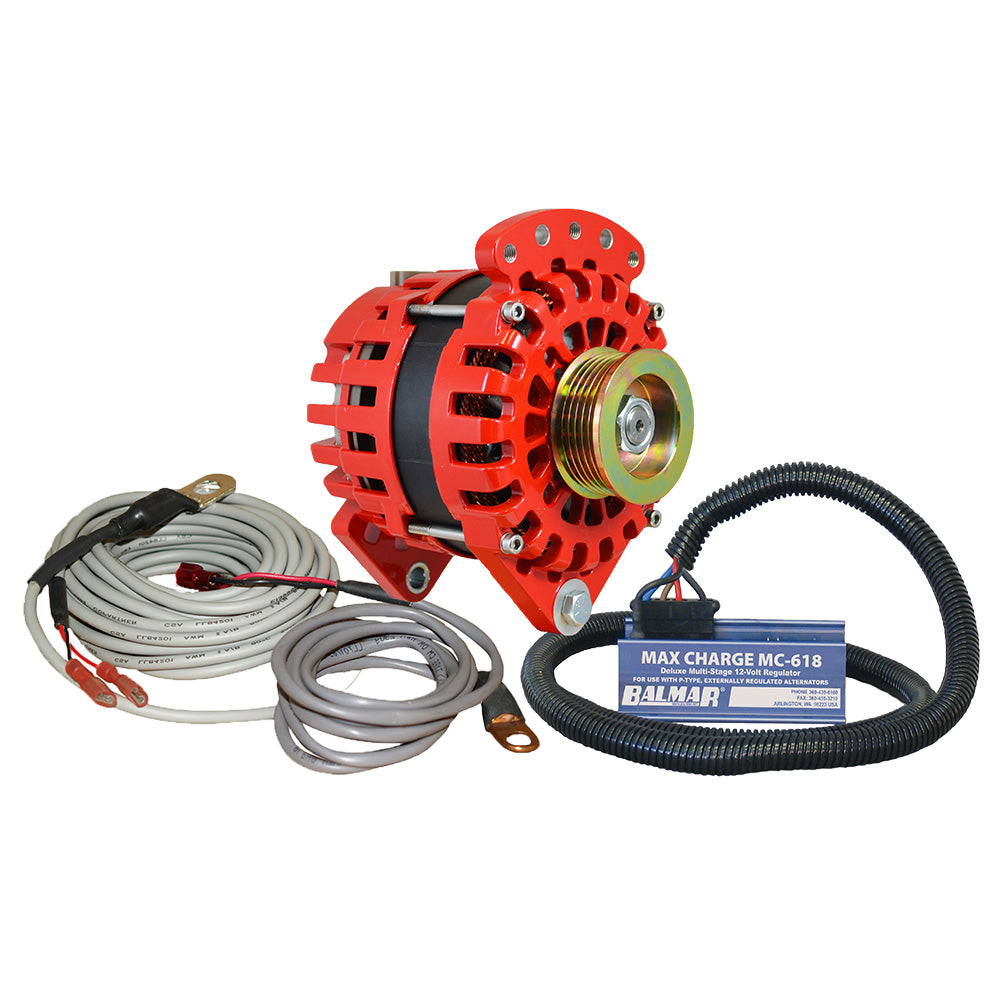 Balmar Alternator 170 AMP Kit 12V 3.15in Dual Foot Saddle K6 Pulley Regulator Temp Sensor | SendIt Sailing