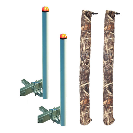C.E. Smith 40in Post Guide-On with L.E.D. Posts with Camo Wet Lands Post Guide-On Pads | SendIt Sailing
