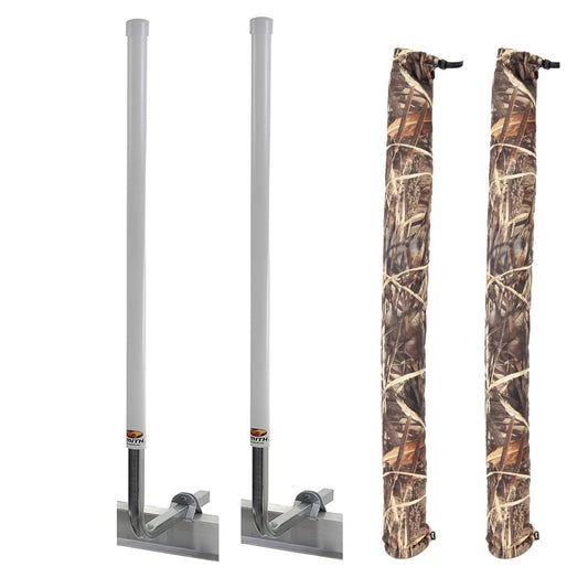 C.E. Smith 60in Post Guide-On with I-Beam Mounting Kit with Camo Wet Lands Post Guide-On Pads | SendIt Sailing