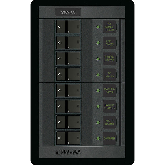 Blue Sea 230 Volt AC 8 Position 360 Panel | SendIt Sailing