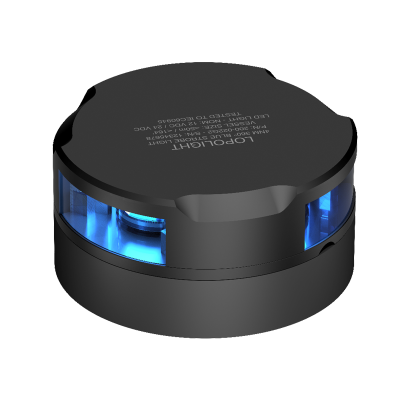 Lopolight 2nm 360 Degree Blue Fuelling Black Horizontal Mount 0.7m | SendIt Sailing