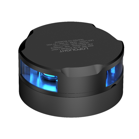 Lopolight 2nm 360 Degree Blue Fuelling Black Horizontal Mount 0.7m | SendIt Sailing