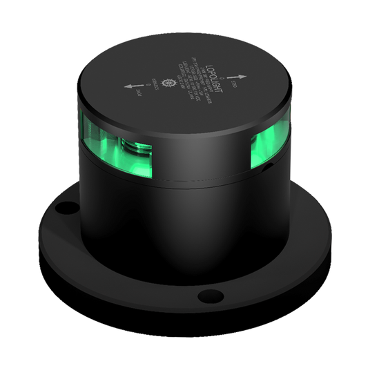 Lopolight 3nm 180 Degree Green Horizontal Mount Black | SendIt Sailing