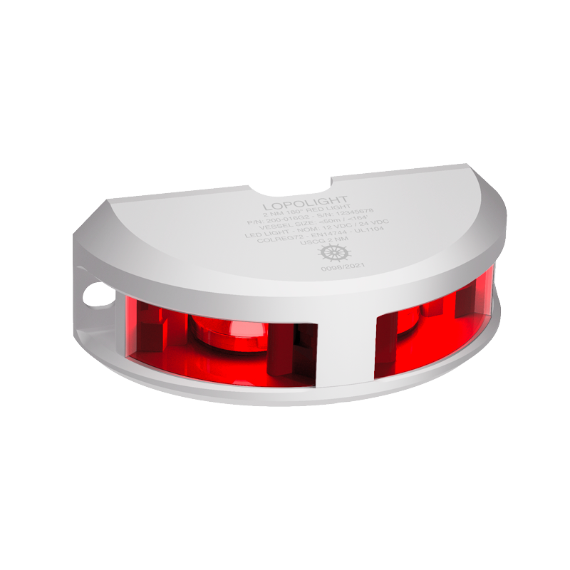 Lopolight 2nm 180 Degree Red White Ceramic Coated | SendIt Sailing