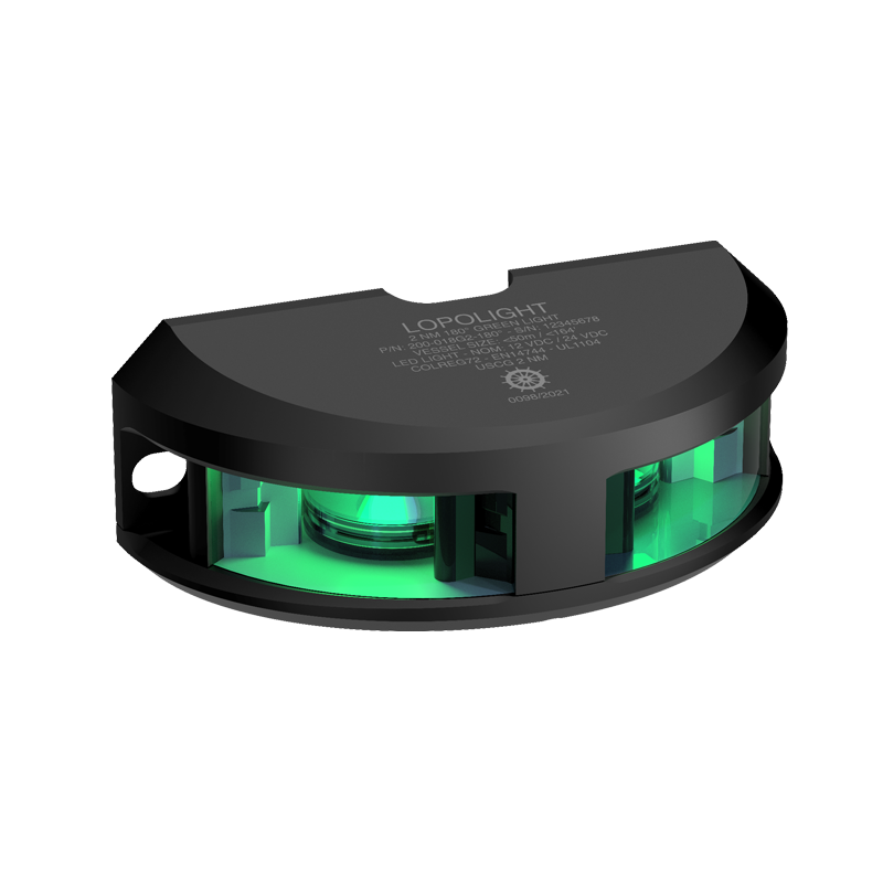 Lopolight 3nm 180 Degree Green Black 6m Cable | SendIt Sailing