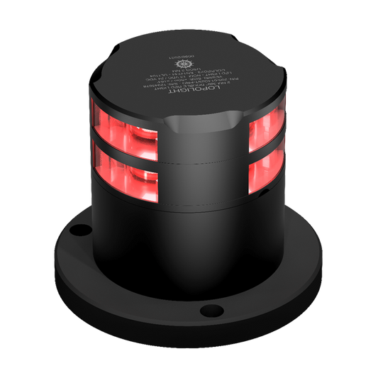 Lopolight 3nm Double 360 Degree Red Black Horizontal Mount | SendIt Sailing