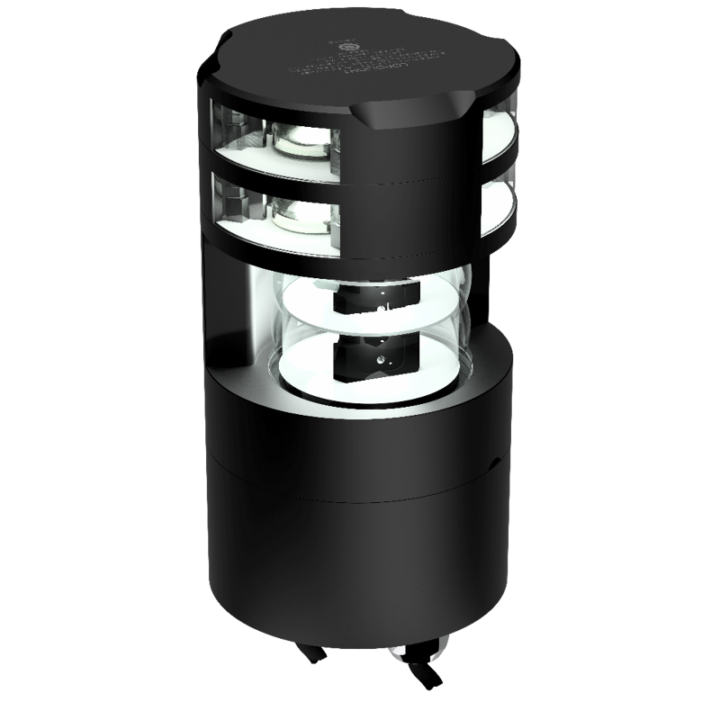 Lopolight 5nm Double Masthead + 2nm Double 360 Degree White Black | SendIt Sailing