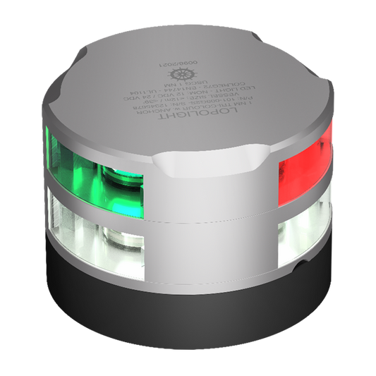 Lopolight 1nm Tri-Color/Anchor/Strobe Silver | SendIt Sailing