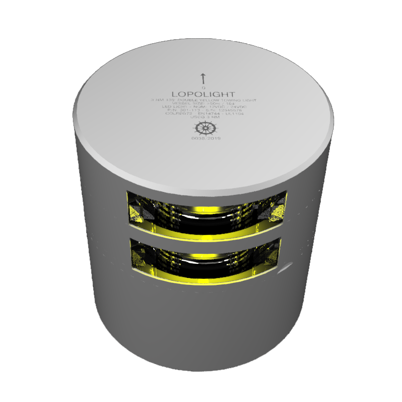 Lopolight 3nm Double Amber Towing Silver | SendIt Sailing